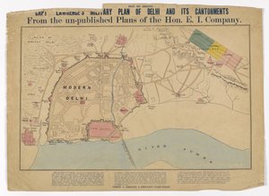Plan militaire du capitaine Lawrence de Delhi et de ses cantonnements, d